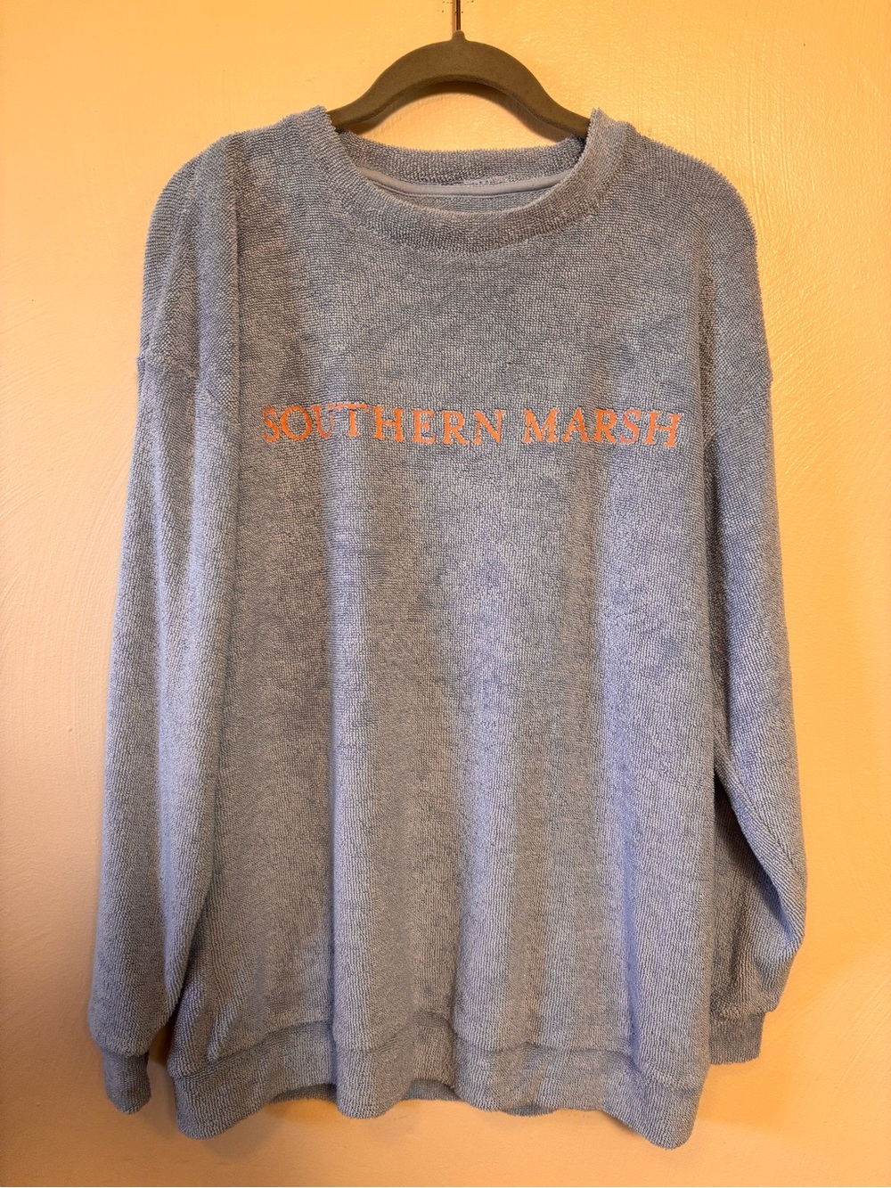 Southern Marsh Women’s Sweatshirt Terry Knit Logo Pullover Crewneck Oversized XS
